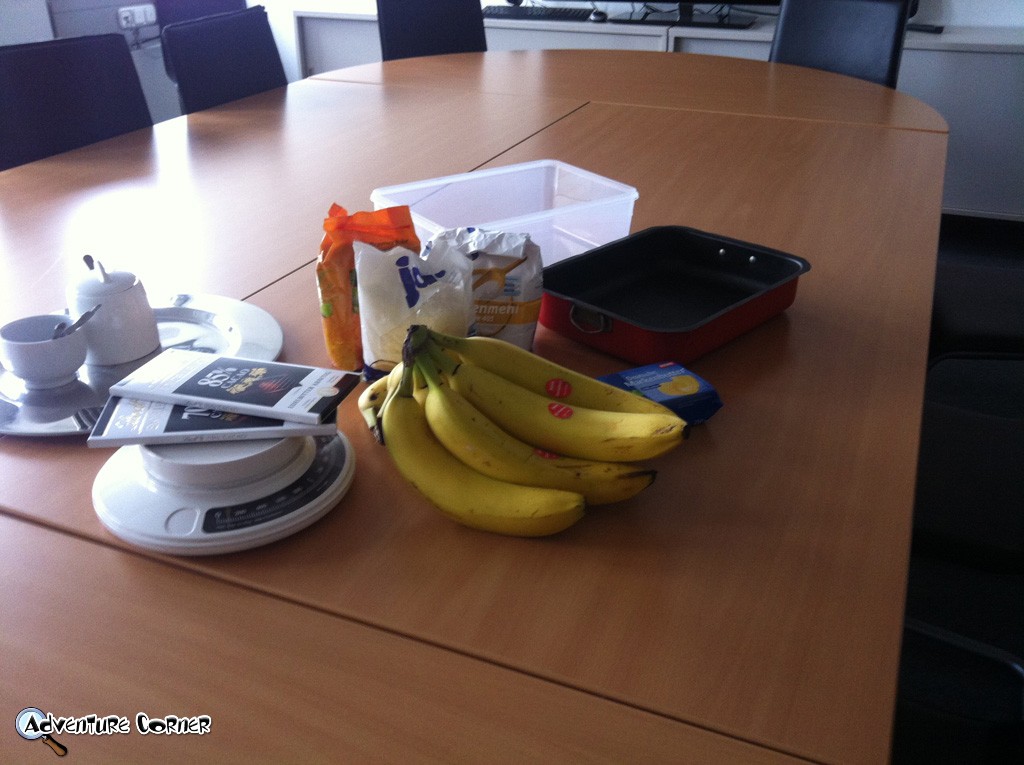 Zutaten für den Bananen Crumble