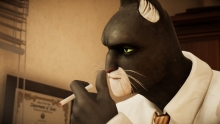 Der Kater John Blacksad raucht