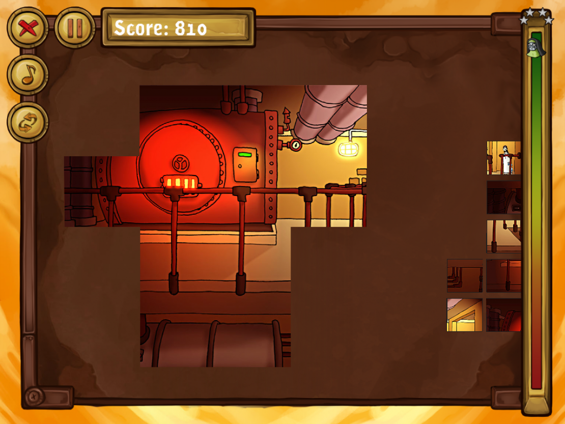 Deponia und Edna als virtuelles Tablet-Puzzle