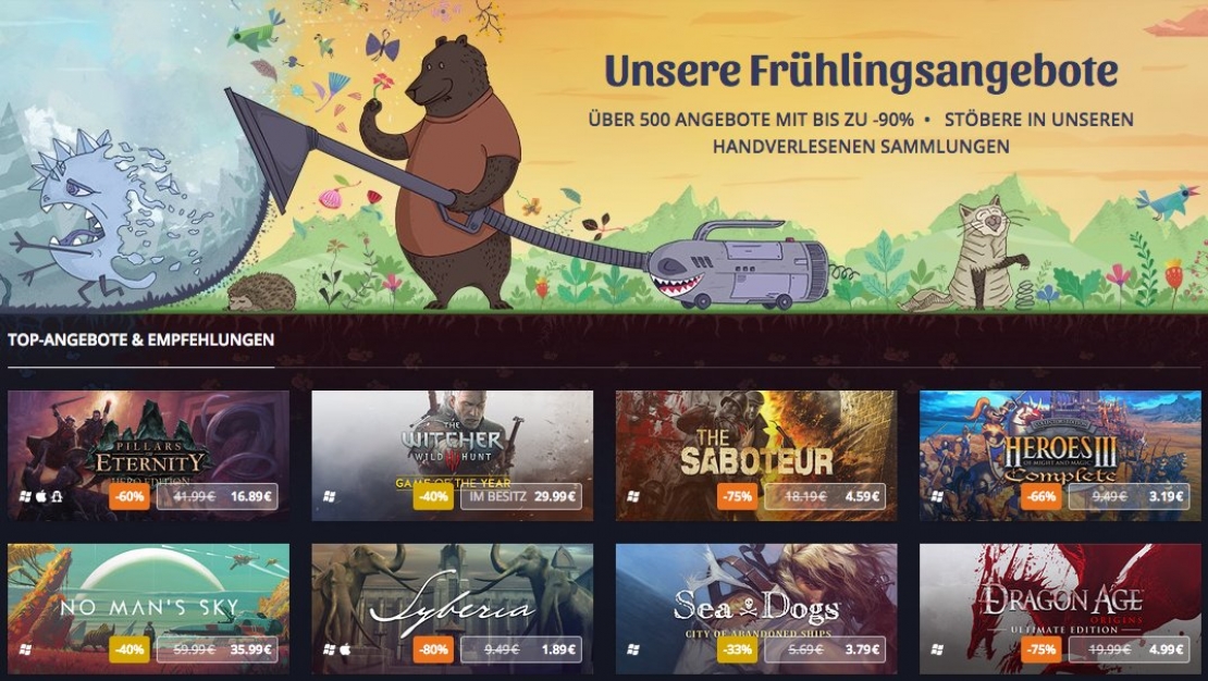 GOG-Frühlingsaktion endet bald