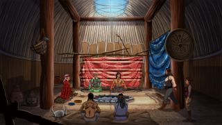Indianer und Friedenspfeifen gehören natürlich zum Setting dazu. Indianer und Friedenspfeifen gehören natürlich zum Setting dazu.
