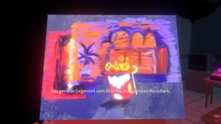 Selbst das Malen ist interessant mit der Mechanik gelöst. Man nimmt Objekte per Blinzeln auf und 'kopiert Selbst das Malen ist interessant mit der Mechanik gelöst. Man nimmt Objekte per Blinzeln auf und 'kopiert
