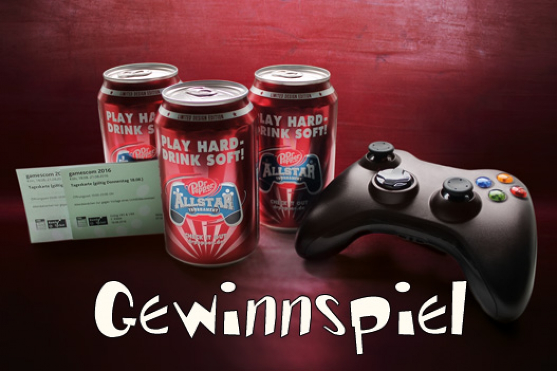 gamescom-Gewinnspiel von Dr Pepper und Adventure Corner ausgewertet!
