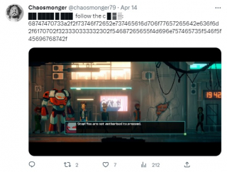 Hinter der Buchstaben-Zahlen-Kombination in diesem Tweet steckt ein Steam-Link