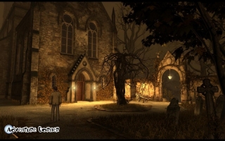 Alter Ego bietet stimmungsvolle Grafiken: Die Kirche bei Nacht... Alter Ego bietet stimmungsvolle Grafiken: Die Kirche bei Nacht...