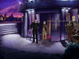 Demonstranten protestieren vor der Klimakonferenz.