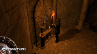 Über die Quickslots in der unteren Ecke kann Jekyll schnell auf bestimmte Gegenstände wie z.B. die Fackel zugreifen.