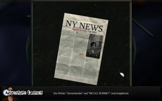 In der Post findet Nicole eine Zeitungsseite mit seltsamen Markierungen: Ihr Name und das Wort Serienmörder ist umkringelt. Das ist dann wohl das Ende des Urlaubs.