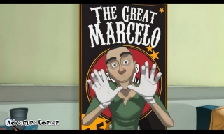 In der Irrenanstalt treffen wir auf so lustige wie liebenswertige Charaktere wie den Pantomimen und Schlangemenschen Marcello.