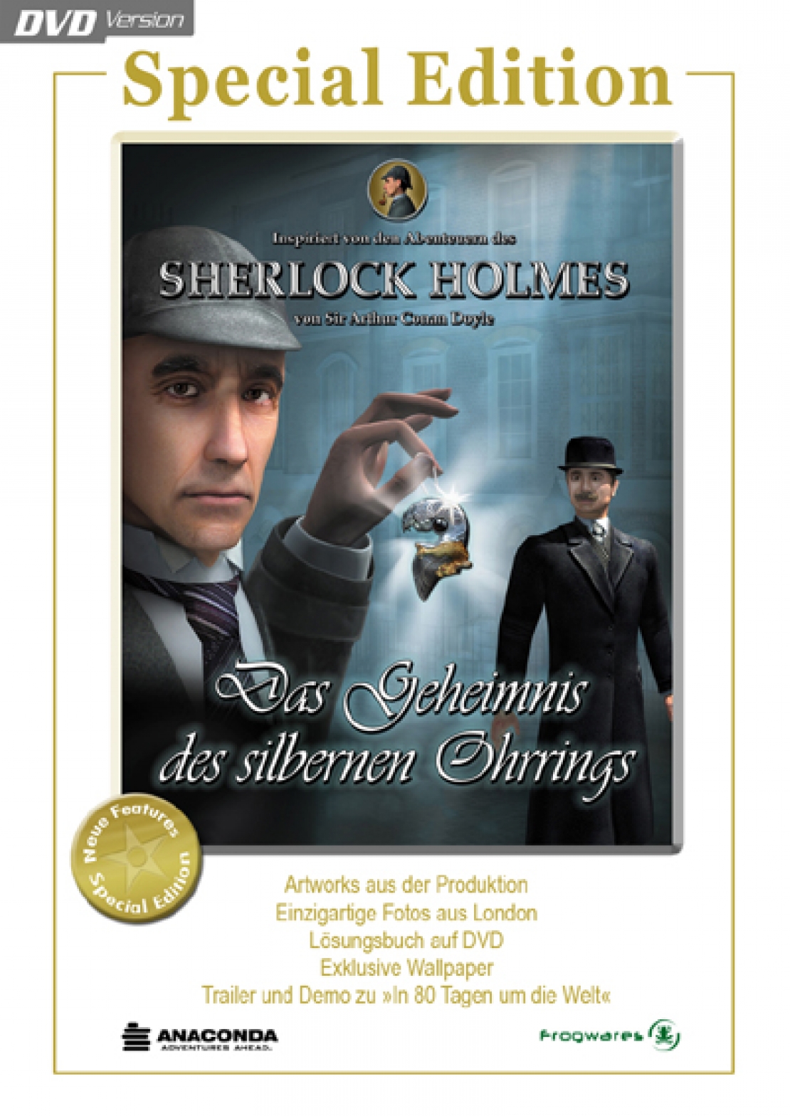 Der silberne Ohrring mit goldigen Extras Der silberne Ohrring mit goldigen Extras