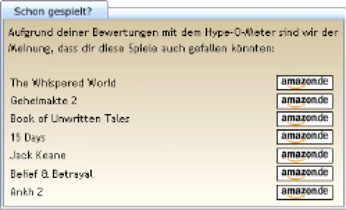 Schon gespielt? Schon gespielt?