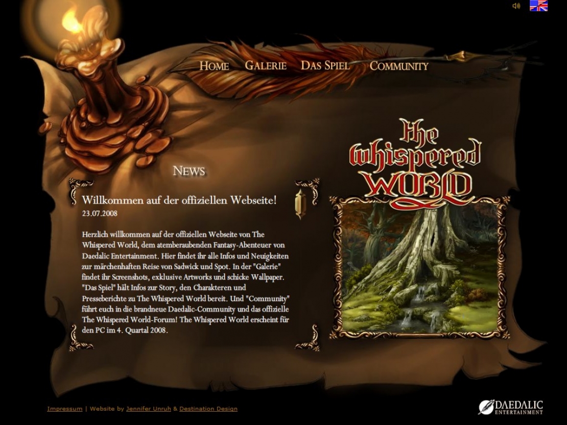 The Whispered World:Offizielle Seite gestartet The Whispered World:Offizielle Seite gestartet